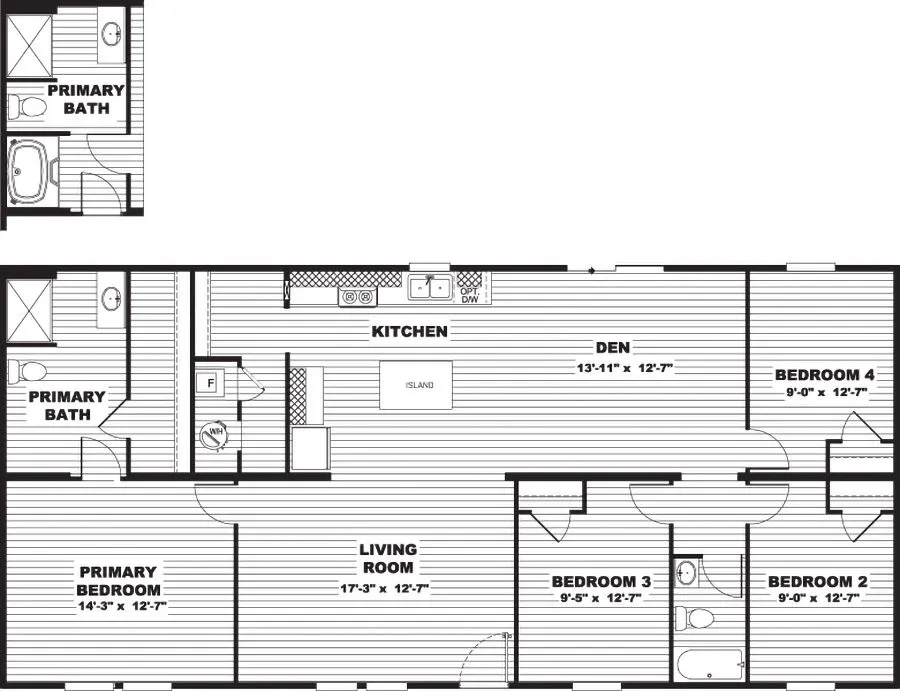 Oak model floorplan
